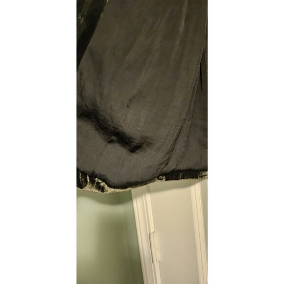 Urban Outfitters Velvet Blazer Jacket Womens LG Single Button Dark Green DEFECT - Picture 7 of 9